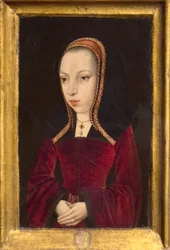 Portret van de jonge Margaretha van Oostenrijk, circa 1496 (olieverf op hout)