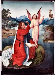 Episode uit het leven van Sint Jan Evangelist: Sint Jan op Patmos (einde 15e eeuw) Genes, Musei di Strada Nuova