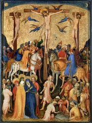 Kruisiging (tempera op hout)