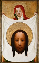 Heilige Veronica met het sudarium van Christus (olieverf op notenhout)