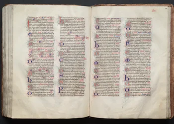 Het Gotha-missaal: Fol. 137v, tekst, ca. 1375