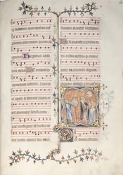 Het Gotha Missaal: Fol. 61r, Een priester die het officie zingt