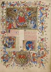 Christus in Majesteit; Initial A: Een man die zijn ziel tot God verheft