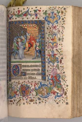 Getijden van Karel de Edele, koning van Navarra (1361-1425): fol. 169r, Christus voor Pilatus