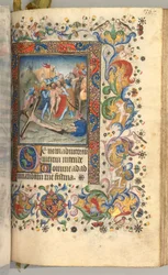 Getijdenboek van Karel de Edele, Koning van Navarra 1361-1425: fol. 179r, Christus aan het Kruis genageld, c. 1405