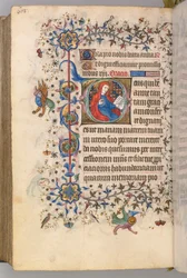 Getijdenboek van Karel de Edele, Koning van Navarra 1361-1425, fol. 295v, St. Anna, ca. 1405