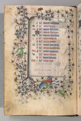 Getijdenboek van Karel de Edele, koning van Navarra 1361-1425: fol. 2v, februari, ca. 1405
