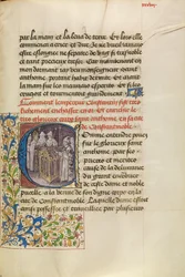 Beginletter C: De keizer van Constantinopel bekrachtigt het lichaam van de heilige Antonius