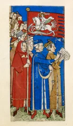 Cocharelli, Verhandeling over de Ondeugden en Deugden, Add MS 27695, f.10r, c.1330-40