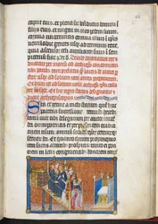 De Peers van Frankrijk leiden de Koning naar de troon op het solium (uit 