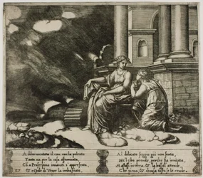 Proserpina geeft Psyche de doos van schoonheid