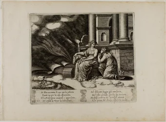 Proserpina geeft Psyche de doos van schoonheid
