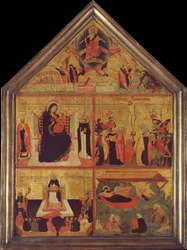 Het Laatste Oordeel, De Maagd en het Kind met een bisschop-heilige en Sint Pieter Martelaar, ca. 1325