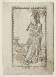 Euterpe muziek, lyrische poëzie uit de Tarocchi-serie D..., voor 1467