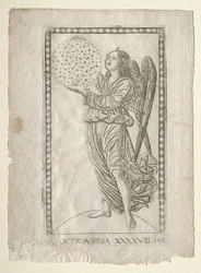 De Engel van de Achtste Sfeer uit de Tarocchi, serie A..., voor 1467