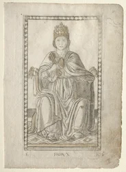 De Paus uit de Tarocchi, serie E: Condities van de Mens, #10, voor 1467