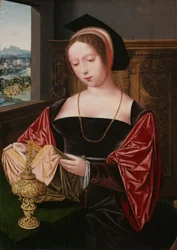 Een dame die leest (Heilige Maria Magdalena), c.1530