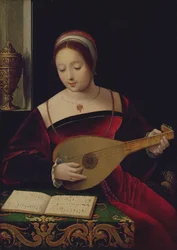 Maria Magdalena die de Luit Speelt
