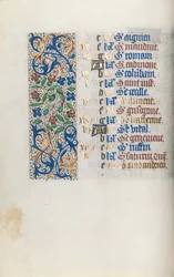 Getijdenboek Gebruik van Rouen: fol. 11v, ca. 1470