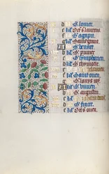 Getijdenboek Gebruik van Rouen: fol. 8v, ca. 1470
