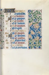 Getijdenboek Gebruik van Rouen: fol. 9r, circa 1470