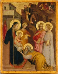 De aanbidding van de Wijzen, ca 1400-10 (eitempera en goud op houtpaneel)