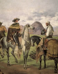 Charros (Mexicaanse ruiters) gekleed in sierlijke kleding