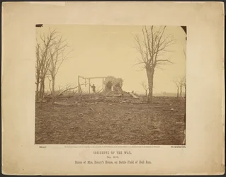 Ruïnes van het huis van Mrs. Henry, op het slagveld van Bull Run