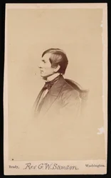 Portret van ds. George Whitefield Samson 1819-1896, voor 1896