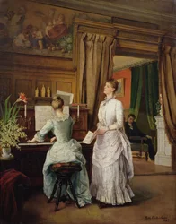 Vrouwen in de muziekkamer