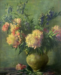 Roze Pioenen