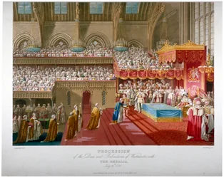 Kroning van koning George IV, Westminster Hall, Londen, 1821 1824.