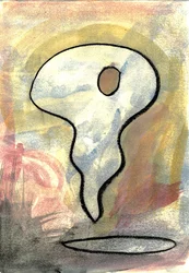 zoete morgen 8, 2021 (aquarel, houtskool)