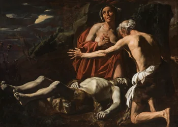Adam en Eva rouwen om de dood van Abel, 1632-1635