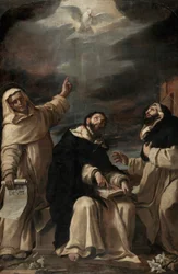 De heiligen Vincent Ferrer, Petrus Martelaar en Raymond van Peñafort