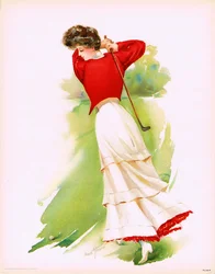 Dame golfer, 1908