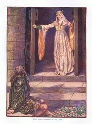 Vind je beloning in mijn liefde, illustratie uit Lady Anns Sprookjes, 1914