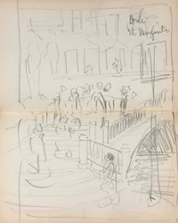 Italiaans schetsboek: Brug St. Margarita pagina 67 & 68, 1898-1899