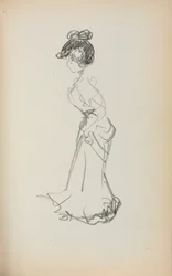 Italiaans Schetsboek: Staande Vrouw pagina 167, 1898-1899