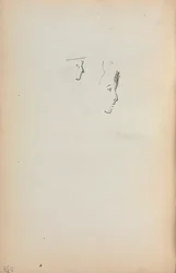 Italiaans schetsboek: Twee profielen pagina 258, 1898-1899