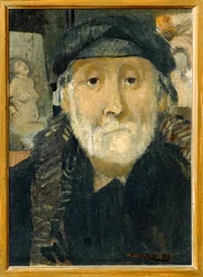 Portret van schilder Degas (schilderij op doek)