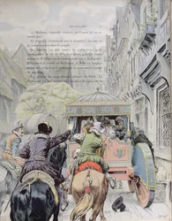 Moord op Henri IV door François Ravaillac in de rue de la Ferronnerie op 14 mei 1610, ca. 1900
