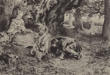 Illustratie voor Boek VI van Les Confessions de Jean-Jacques Rousseau