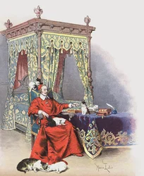 Richelieu spelend met zijn huisdieren