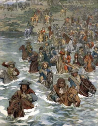 De Oversteek van de Rijn (12 juni 1672) door de troepen van Lodewijk XIV, bekend als de Zonnekoning