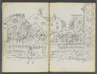 Schetsboek, De Dells, nr. 127, pagina 094  95: Dorpsstraat