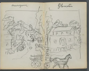 Schetsboek, The Dells, nr. 127, pagina 176  177: "Annisquam - Glocester".