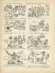 Illustratie van Maurice Radiguet (1866-1941) in Le Rire, 21/12/12 - De rode syndic van Toulon - Syndicalisme, Toulon