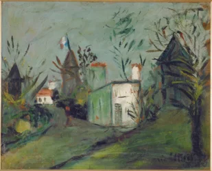 Uitzicht op Montmartre op 14 juli