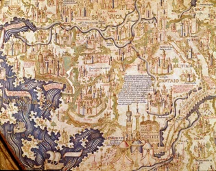 Uitzicht op China (Cambaluc, nu Beijing) (detail)